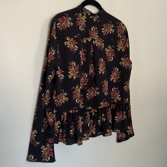 RENT THE RUNWAY Thakoon Collective Floral Peplum Button Front Blouse - Picture 10 of 12